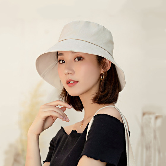 Internet celebrity fisherman hat women's Harajuku Hong Kong style ins versatile Japanese style literary Korean version small brim basin hat sun protection hat