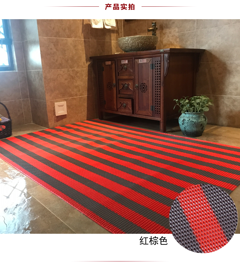 PVC rỗng dày chống trượt mat sàn mat cửa nhựa mat nhà bếp phòng tắm bụi mat thảm xpe