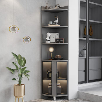 Light luxury corner cabinet corner cabinet bedroom corner multi-function storage living room storage rack triangle cabinet corner corner cabinet