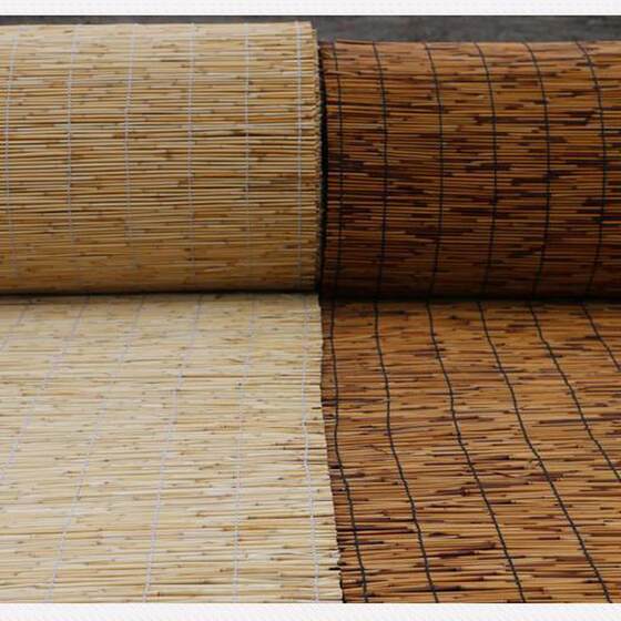 芦苇帘子草帘子复古田园装饰隔断遮阳帘墙面吊顶大卷窗帘竹帘新款