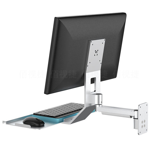 Baishijie Industrial Monitor Stand St-076D, Made of Aviation Aluminum, with Universal Rotation and Height Adjustment, as Stable as a Manufacturer's Product