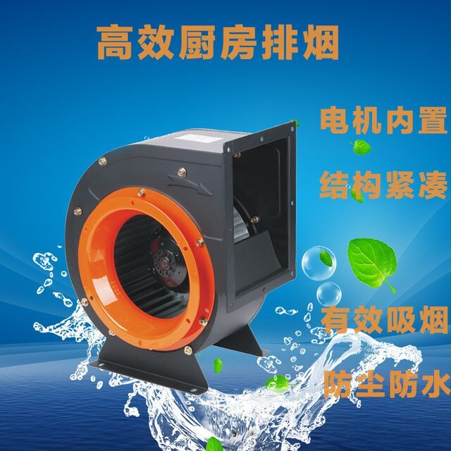 YWL4E-300L external rotor single air inlet centrifugal fan ventilation kitchen smoke exhaust integrated fume machine
