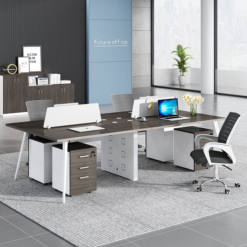 Staff Desk Brief About Modern Four-four Employees Table 2 4 6 Working position Computer table and chairs Combined Creative cassette