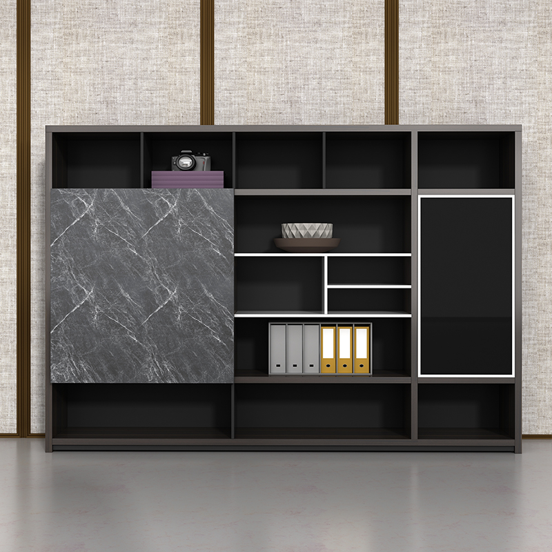 Office furniture Wooden Cabinet Bookcase Combination Plate information Archives cabinet Boss Room Background Paper Cabinet