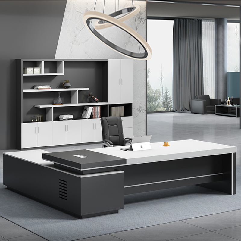 Office furniture owner table presidents table minimalist Hyundai head desk big class desk office table and chairs Combined office
