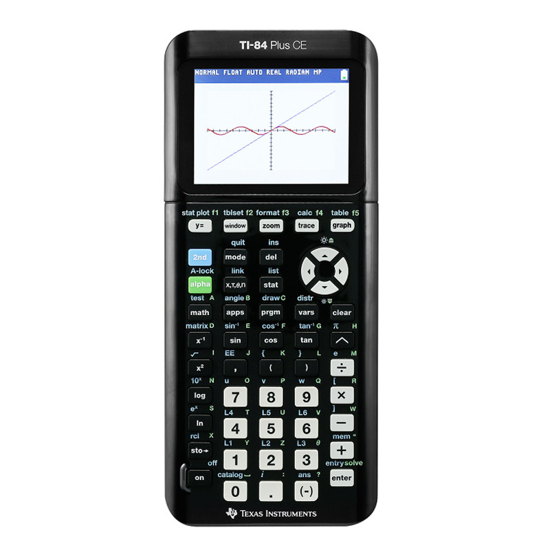 Texas Instruments TI-84 PLUS CE color screen graphics programming calculator ti-84 plus CE SAT AP Studying Abroad Exam Computer-Taob