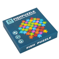 Wooden Children Puzzle Jigsaw Puzzle Large Chunks Boy Girl Young Children 2-3-4-5-6 Years Old Cognitive Shape Quantity Toys