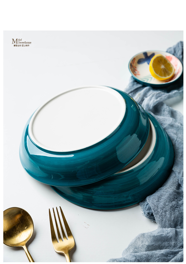 Open to booking a modern housewives fang jing dishes suit Japanese ceramic dishes rainbow such as bowl soup plate microwave household utensils