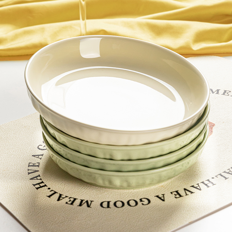 摩登主妇奶油风盘子家用菜盘2025新款高级感碗碟餐具深盘餐盘碟子