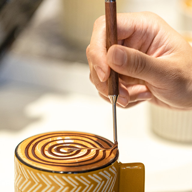 Modern Housewife Latte Art Coffee Latte Art Artifact Stainless Steel Latte Pen Fancy Professional Crochet Needle ເຂັມແກະສະຫຼັກ