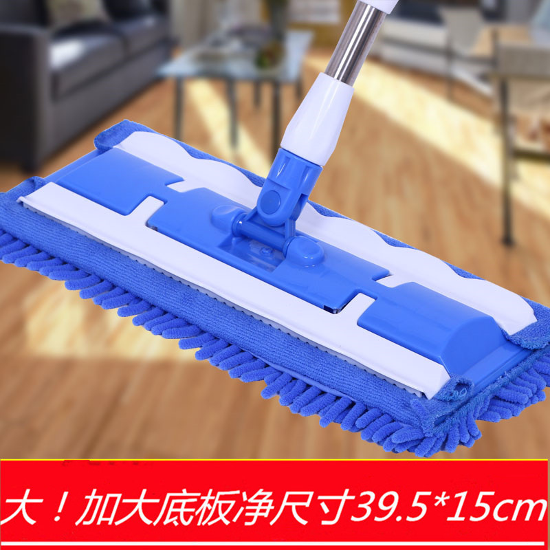 Huiwanju Flat Mop with Towel Holder, Large Flat Mop for Wooden Floors, Flat Mop Cloth