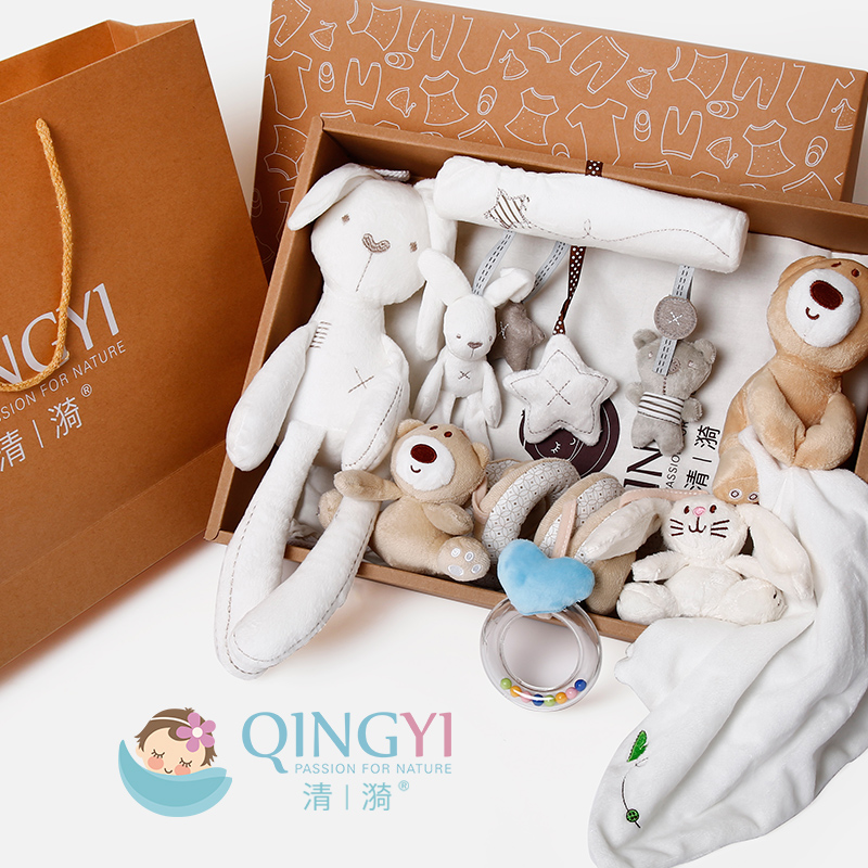 Baby Full Moon Comfort Doll Gift Box Newborn Supplies Gift Set Newborn Baby Toys Anniversary Gifts