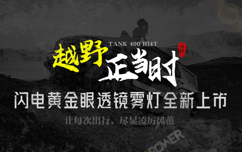 Противотуманные фары 坦克400hi4t黄金眼雾灯高亮led透镜闪电前雾灯总成改装配件专用 Gppower