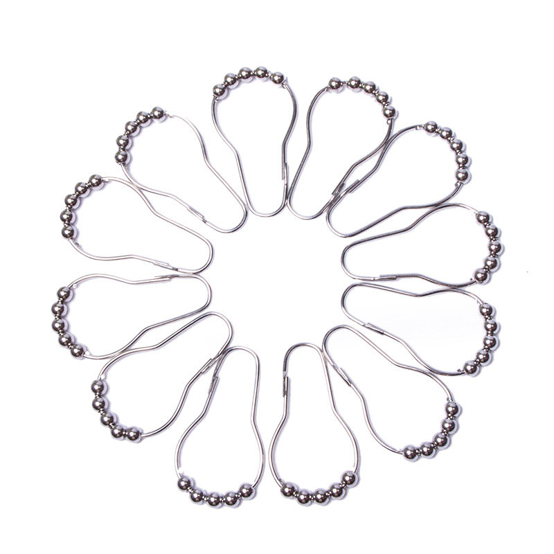 Jade Kirch Metal Hook Makeup Room Ball Bath Curtain Hook Loop Gourd Five Baht Large Number Bath Curtain Hook