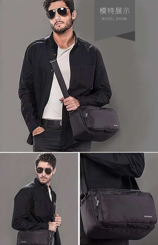 Rock Road ngoài trời túi đeo vai thể thao nam messenger túi thể thao du lịch ba lô túi nylon phiên bản Hàn Quốc