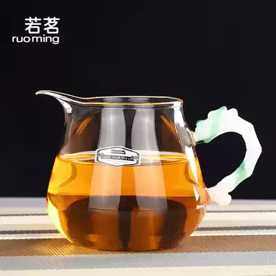 RUOMING Bolun THICKENED LARGE-capacity GLASS FAIR CUP HEAT-resistant GLASS TEA SEPARATOR FILTER 500ML TEA SET