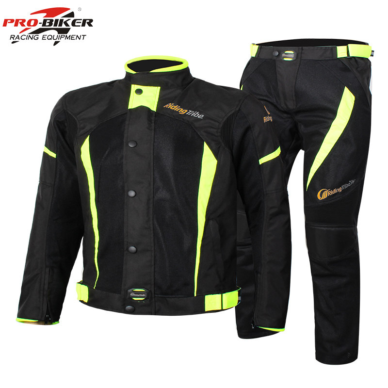 Motorcycle four seasons riding suit suit Men's and women's racing windproof pants Warm fall-proof waterproof motorcycle clothes and equipment