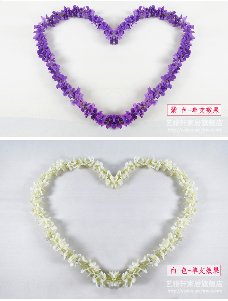 Yi Ya Xuan Mô phỏng đám cưới Wisteria Hoa Vine Violet Lan Chuỗi Chuỗi Mô phỏng Wisteria Hoa Dải Đám cưới Trang trí Vòng hoa cưới - Hoa nhân tạo / Cây / Trái cây lan giả