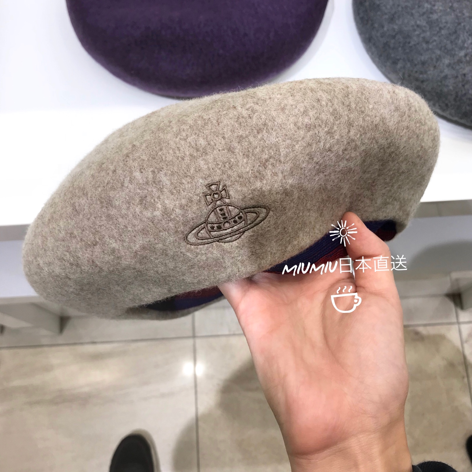 Domestic spot Japan direct delivery vivienne westwood made in Japan Saturn 20 wool berets