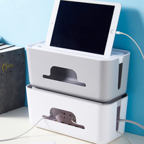 Wire storage box multi-function power cord hub plug board computer cable finishing wire box socket Winder
