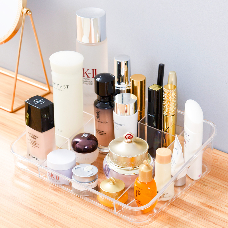 Transparent Doge Cosmetic Containing Box Skin-care Products Shelve Finishing Box Makeup Desk Lip Red Makeup box Desktop