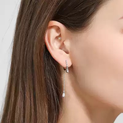 925 silver spiral painless ear clip without pierced ears female simple and compact earrings adjustable elastic high-end French