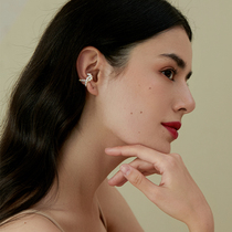 Pure silver gilded pearl ear osteoclaves adjustable with small crowddesign without earbuds female-style superior sensual earbuds