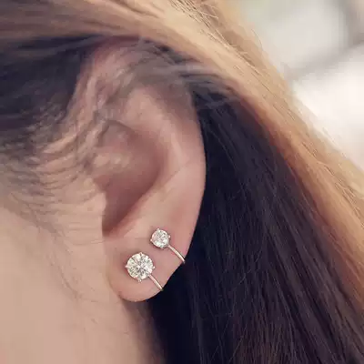 925 silver simple, small, painless, no ear piercings, ear clips, ear pins, female ear bone clips, high-end retro French summer