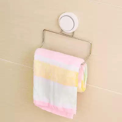 Suction Cup 304 stainless steel towel hanging ring bathroom supplies towel hanger towel wall mounted