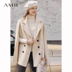 2019 Winter New Loose eo Cloak Coat AMII Minimalist thời trang Vintage len Double-Sided Coat nữ 