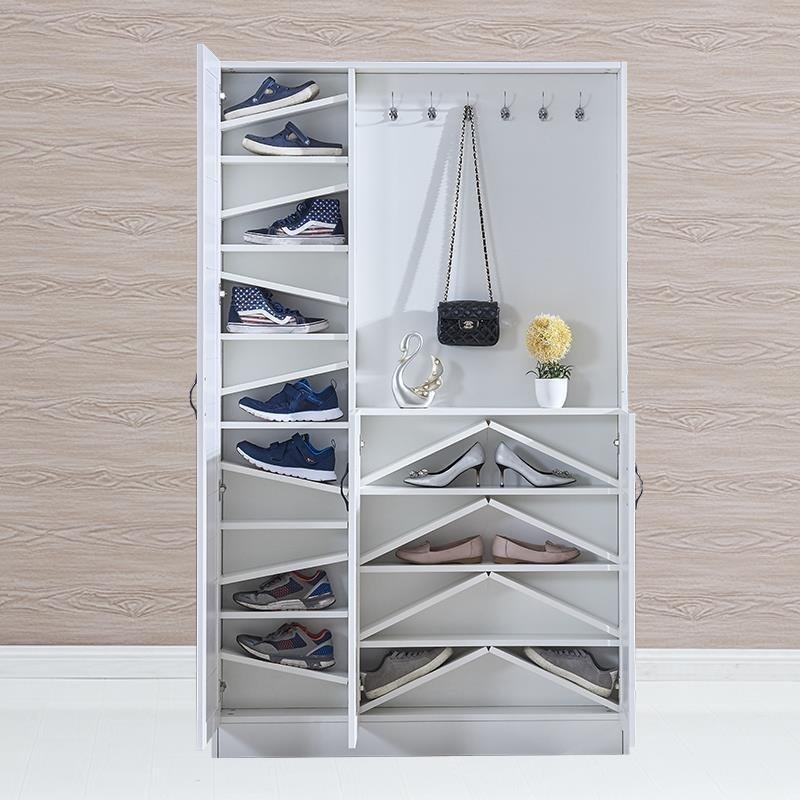 Pleasant non-ultra-thin shoe cabinet cloakroom narrow shoe holder mirror eco-friendly door hall cabinet minimalist around modern Xuan 17cm storage