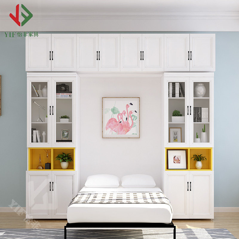 Pleasant Non Creative Invisible Bed Wall Bed Flap Bed Folding Bed Multifunction Push-and-pull Bookcase Single Double Bed