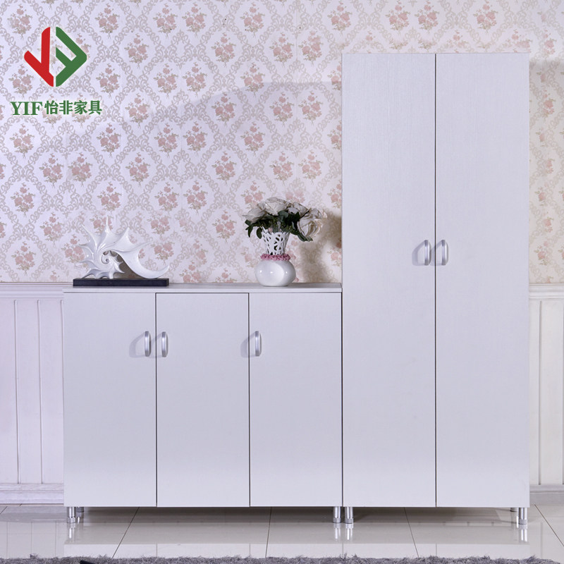 Pleasant non-plate special price modern minimalist simple white Xuanguan door hall cabinet high and low changing shoe cabinet customizable