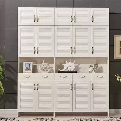 Yi Fen shutter door shoe cabinet porch cabinet Hall Cabinet cabinet door Hall Cabinet shoe cabinet wine red shoe cabinet combination