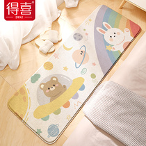 Gotta be happy bedside mat for home Cat Sense Rug Bedroom Bunk Bed Full Cute Cushion Living-room Blankets Room Bedside Blanket.
