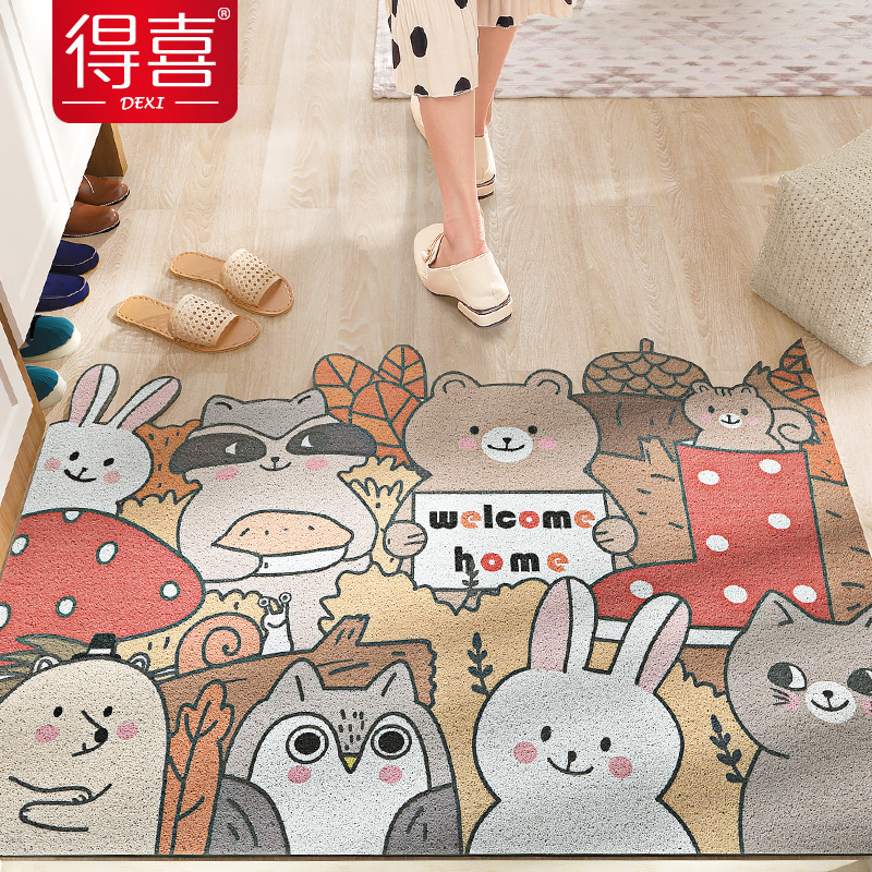 Carpet door cushion in door mat floor mat Home Door Hall Foot Mat Can Cut Doormat Floor Mat Silk Ring Entrance Doormat Floor Mat