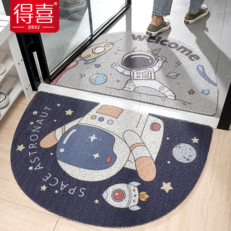 Semicircular Silk Ring Ground Mat Home Rug Doormat Doormat Doormat Doormat Entrance Door Anti Slip Mat Into The Doormat Floor Mat.