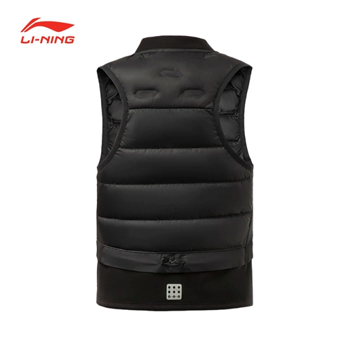 Li Ning, жилет с пухом, светоотражающий бархатный удерживающий тепло пуховик, спортивный костюм для отдыха, коллекция 2022, для бега, гусиный пух