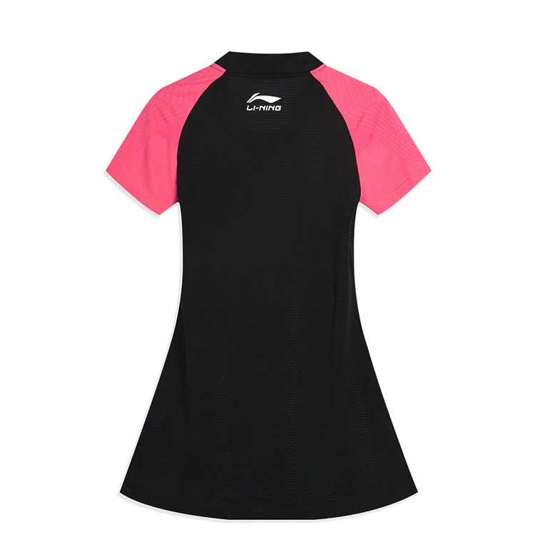 Li Ning thể thao dress ladies 2018 mùa hè của phụ nữ bóng bàn loạt thể thao giản dị breathable dress phụ nữ