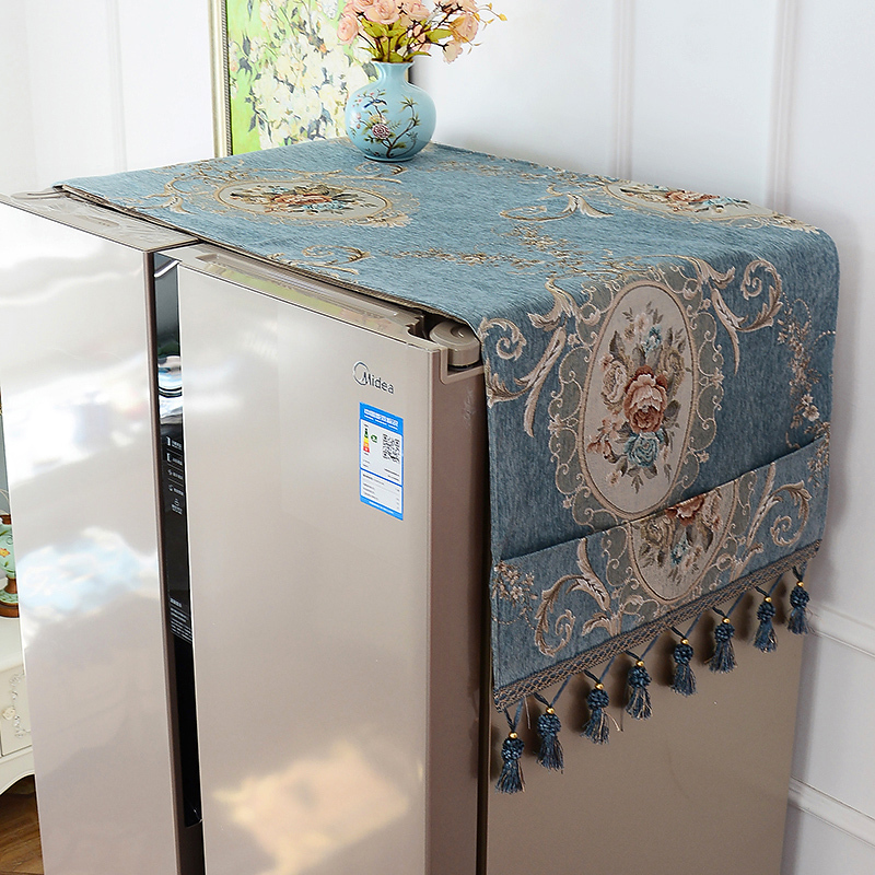 High-End Refrigerator Dust Cover Cloth Curtain Double-Door Top European-Style Washing Machine Cover Mat Single-Door Light Luxury High-End
