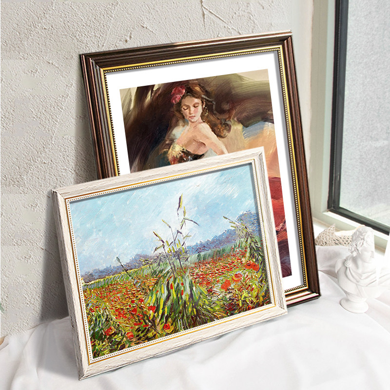 European-style palace oil painting frame custom-made digital mounting custom any size retro decoration large outer frame hanging wall frame