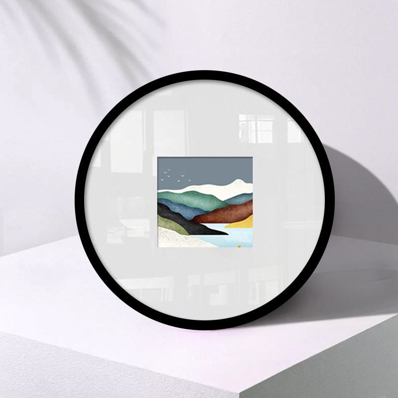 Round photo frame 12 7 8 10 14 16 20 inch frame 30 50 Cross embroidered 40 45 mounted wall-mounted wall 60cm