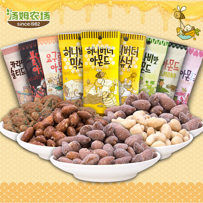 [USD 36.28] South Korea imported Tom Farm Honey Butter Almond Nuts