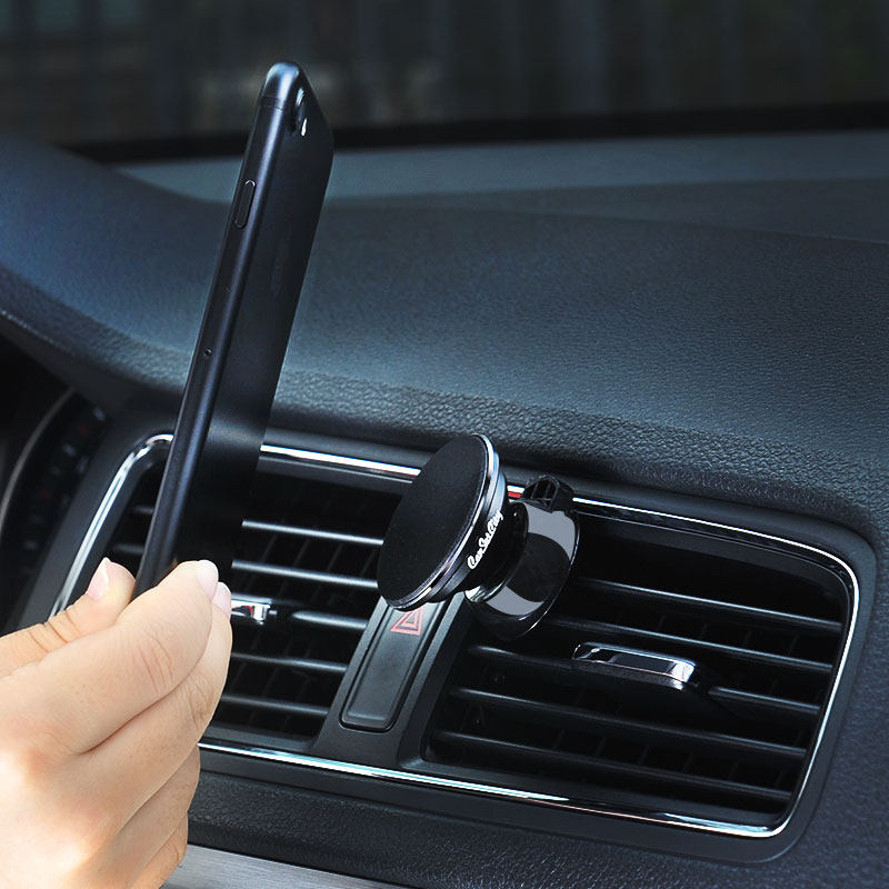 Cardecorated Social Vehicle Air Outlet Cell Phone Rack Aluminum Alloy Free Magnetic Microsuction Multifunction Air Port Cell Phone Adsorption Bracket