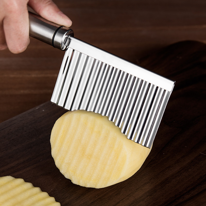 onlycook stainless steel potato knife cutting strip wave knife cutting fries corrugated knife Mace fancy slicer new