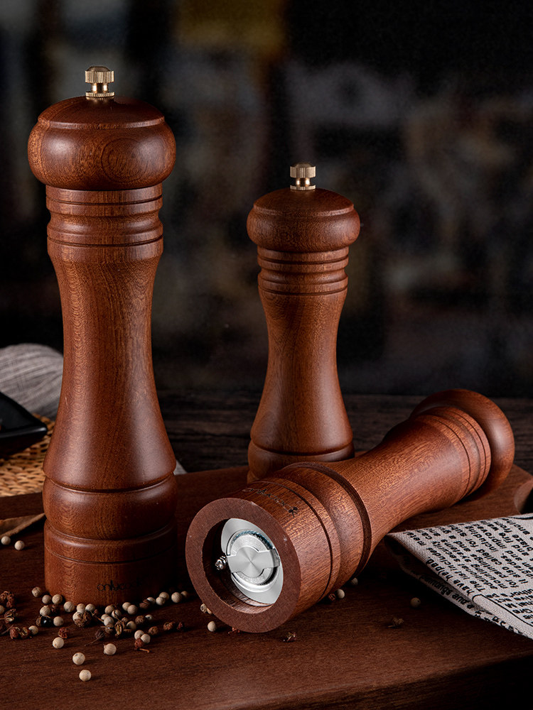 onlycook Ebony grinder Manual freshly ground pepper pepper sea salt grinding bottle Stainless steel grinding core
