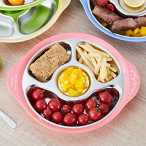 onlycook home separation dinner plate children stainless steel baby sub-cutlery cutlery food plate sub-dish meal tray