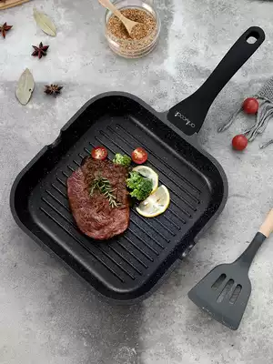 onlycook rice wheat stone steak frying pan non-stick frying pan egg cooker induction cooker thick wok square pan