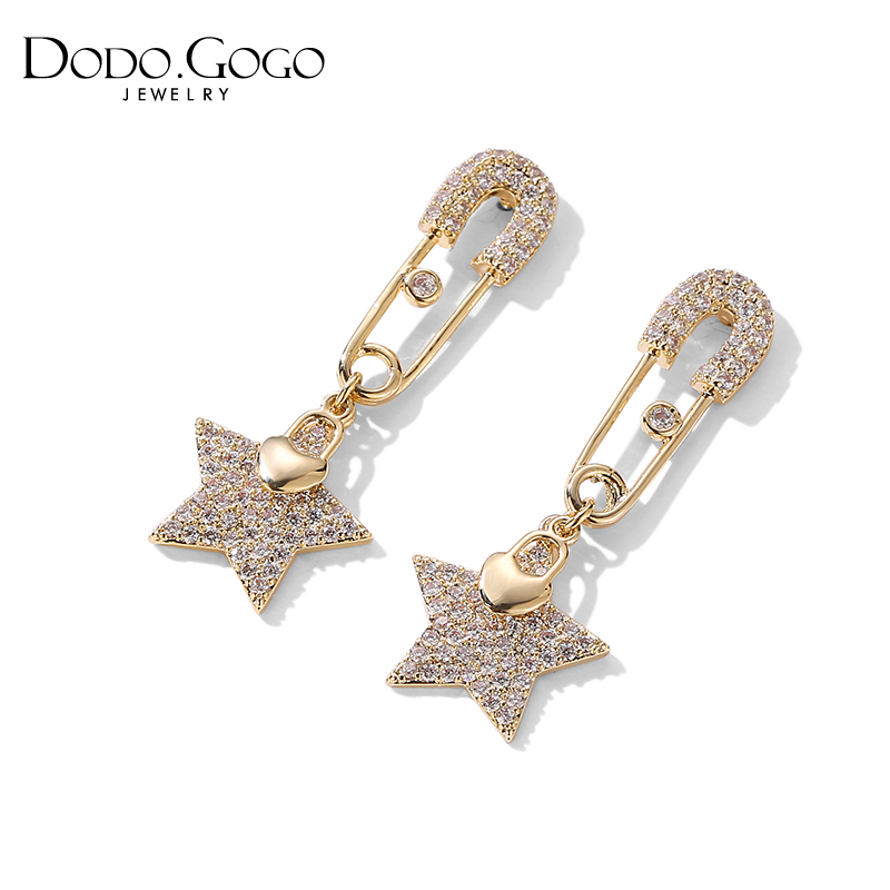 Star Pin Earrings Earrings Female Net Red Earrings Temperament Superior Ear Clip Ear Clip 2021 New Tide Atmosphere Earrings