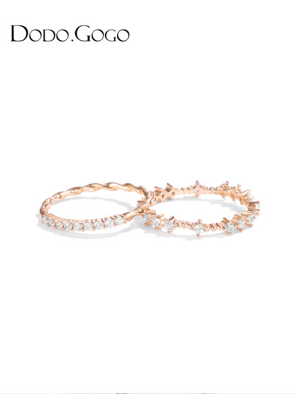 여성용 Dodogogo Joint Ring Light Luxury Niche Design Set Index Finger Ring Internet Internet Fashion Personality Circle Ring